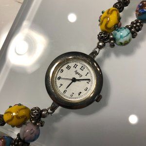 Vintange style glass bead watch